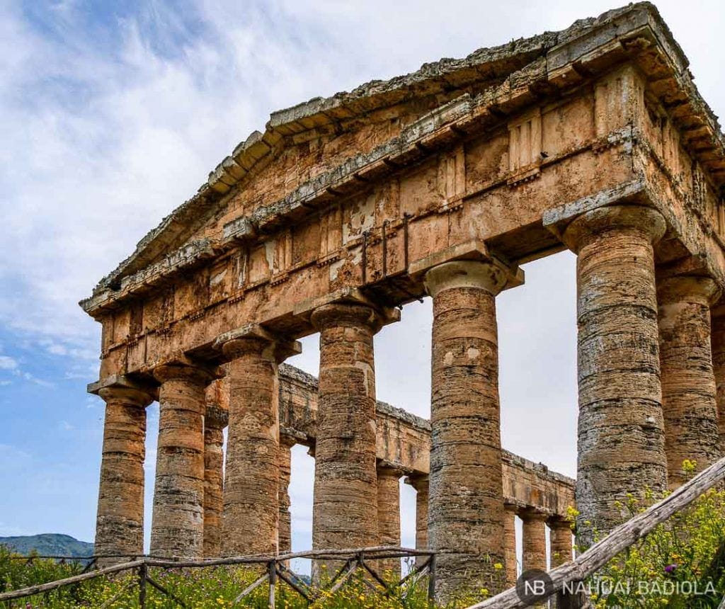 Fachada del templo de Segesta, Sicilia. 